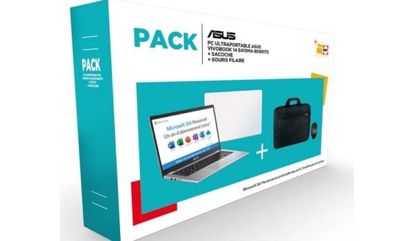 PC ultra portable Asus avec sacoche et souris à 249,99 € chez Darty
