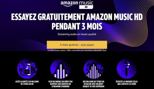 Amazon Music HD : 3 mois gratuits pour essayer le service