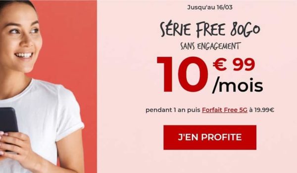 Série spéciale Free Mobile : forfait 80 Go à 10,99 € par mois