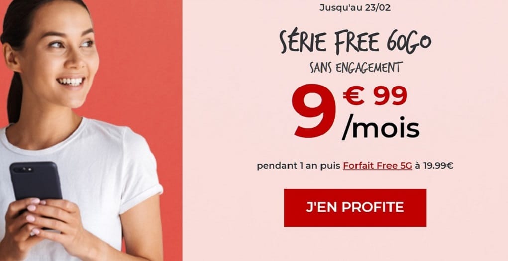 forfait free mobile 60 Go