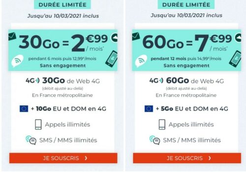 Cdiscount Mobile : profitez de 30 Go à 2,99 € et 60 Go à 7,99 €