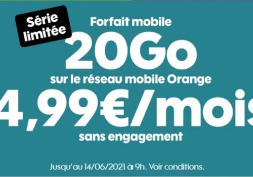 Forfait mobile Sosh Série limitée 20 Go à 4,99 € par mois