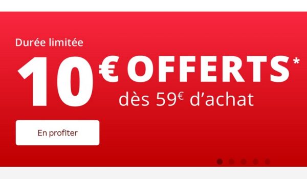Code promo Rakuten : 10 € offerts dès 59 € d’achat, durée limitée !