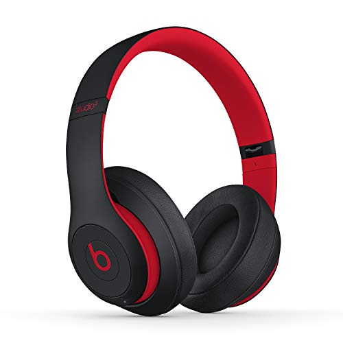 Beats Studio3 Casque circumauriculaire sans fil avec réduction du bruit - Puce Apple W1 pour casques et écouteurs, Bluetooth classe 1, 22 heures d'écoute - Noir-Rouge Défi