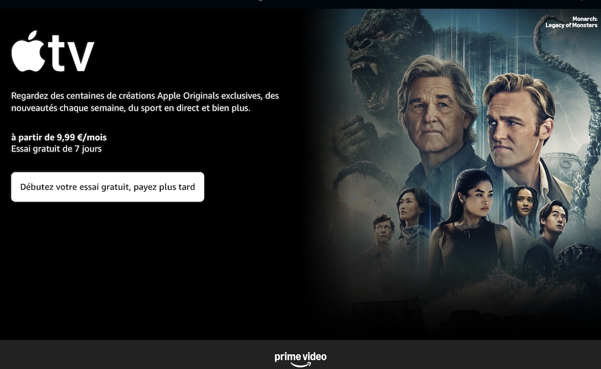 Apple TV débarque sur Prime Video 21 avril 2026