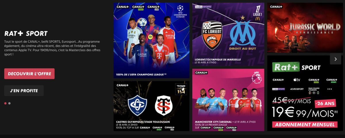 Offre Canal+ RAT+ Sport